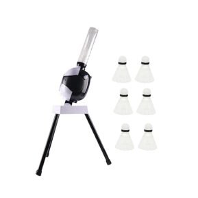 Automatic Badminton Serve Machine Badminton Launcher Robot Electric Professional Sports Game Badminton Ball Tosser for Kids Beginners Adults, with...