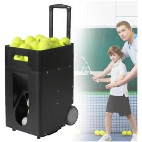 Lmuwecno Tennis Ball Machine,Tennis Training Equipment, 50-Ball Tennis Ball Machine, Pre-Programmed and Custom Drills, Complete Training Mode, for...