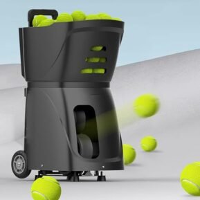 MAHWER Tennis Ball Machine 100+ Ball Capacity, 4-6 Hour Battery with External Power, Intelligent Remote Control, Perfect for Beginners,...