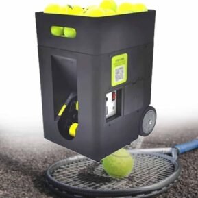 MAHWER Tennis Ball Machine, Portable Automatic Tennis Ball Launcher, Multi-Mode Drills, 2+ Hours Playtime, Rechargeable Battery, App Remote Control