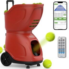 PT-9001Pro Tennis Ball Machine - Professional Tennis Server with APP Control, 35 Landing Points & Variable Speed, Portable Auto Ball Launcher with...