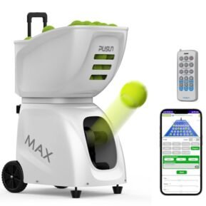 PT-MAX C Tennis Ball Machine: Automatic Serve with Adjustable Speed and Angle. Durable Build, high Capacity, Remote-Controlled. Premium Training...
