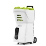 PT-Smart Portable Tennis Ball Machine – Automatic Trainer with Adjustable Speed, Angle, and Serve Interval, 100-Ball Capacity, Remote Control –...