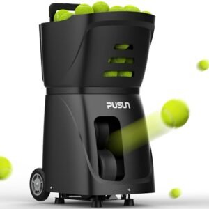 PT Smart Tennis Ball Machine | App-Controlled Personal Coach | Pro Ball Hopper for All Skill Levels | Custom Training Programs | Adjustable Speed...