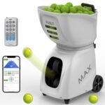 PUSUN Tennis Ball Machine, PT-Max C Automatic Tennis Ball Machine for Training, Support App&Remote Control, Large Capacity for 145+Balls,...