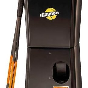 Sports Tutor eCannon Tennis Machine with TOPSPIN and Oscillator. for Intermediate & Advanced Players. Made in USA by #1 Tennis Machine Company.
