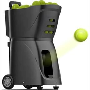 Tennis Ball Machine, APP Intelligent Control/100 Pieces Ball Capacity/Various Training Modes, for All Tennis Players Lovers(Black)