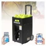 Tennis Ball Machine,Tennis Training Equipment, Automatic Tennis Ball Launcher, Adjustable Throwing Angle, Speed, Rotation Frequency, 50 Large...