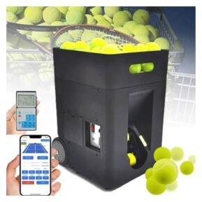 Tennis Ball Machine,Tennis Training Equipment, Portable Tennis Ball Machine, Automatic Tennis Ball Thrower, Adjustable Throwing Angle, Speed,...