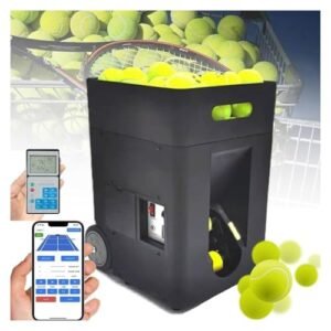 Tennis Ball Machine,Tennis Training Equipment, Portable Tennis Ball Machine, Automatic Tennis Ball Thrower, Adjustable Throwing Angle, Speed,...