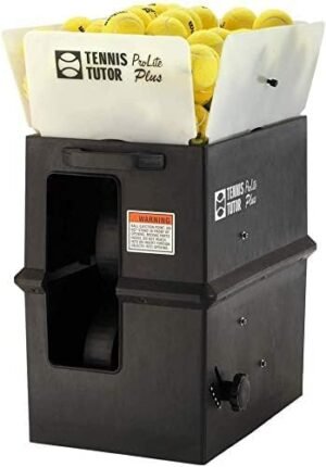 Tennis Tutor Prolite Plus with Remote. Includes One-Touch Topspin Button. Made in USA by #1 Tennis Machine Company.